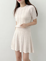 NK237 針織通花短裙套裝