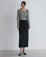 NK265 條紋針織吊帶外套