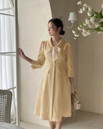 NK014 蝴蝶結修身連身裙