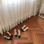 NK409 小香拼色高跟鞋