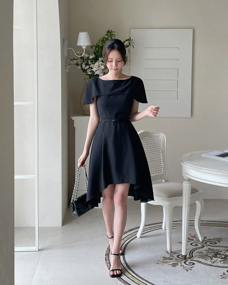 NK209 披肩傘型連身裙