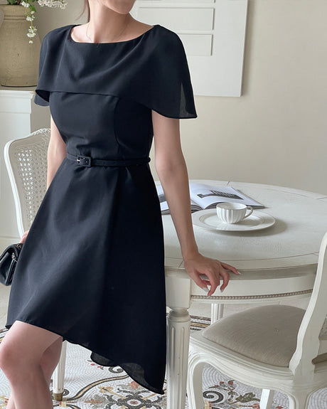 NK209 披肩傘型連身裙