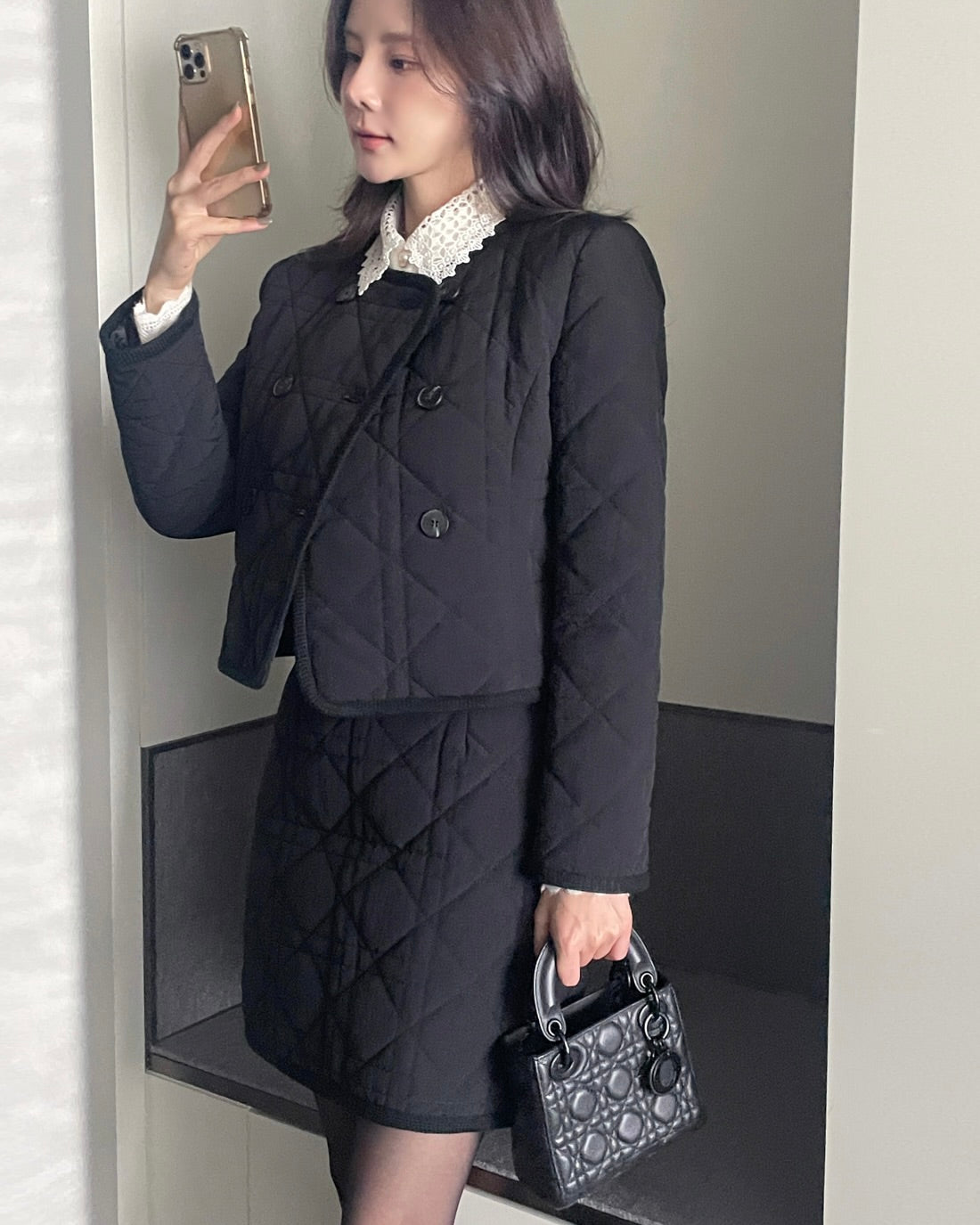 NK447 夾棉羽絨套裝