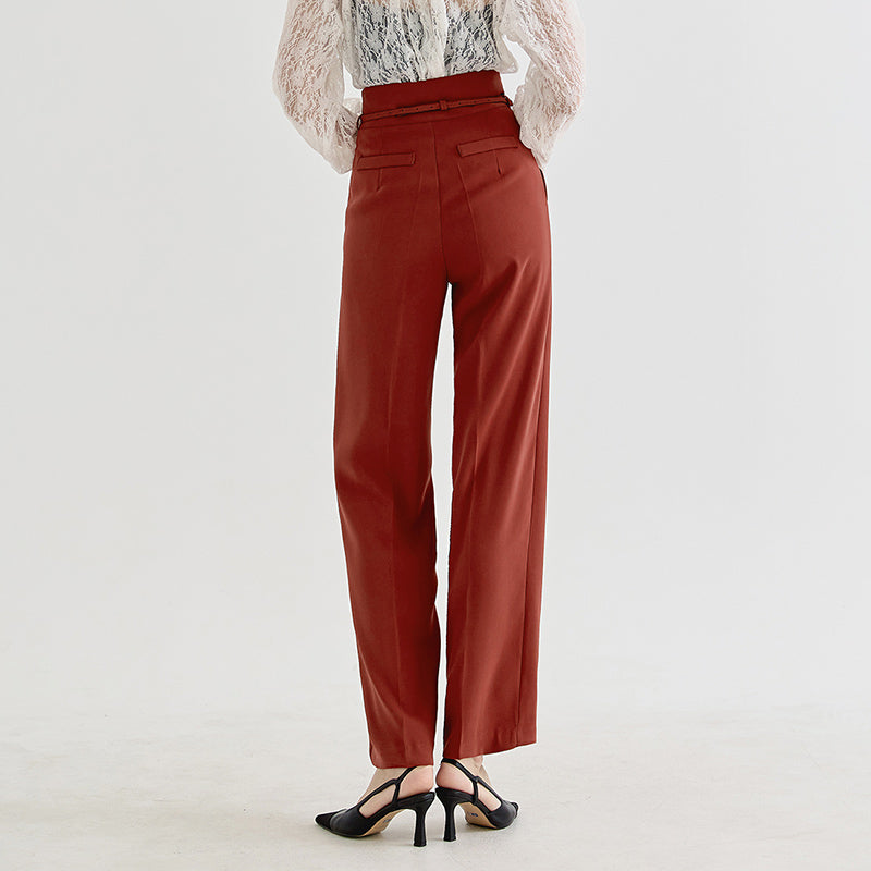 NH632 chain waist button trousers