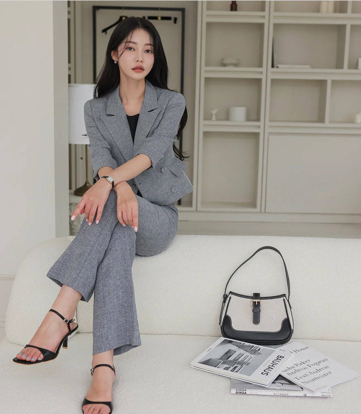 NH274 ZABARA double-breasted short suit suit