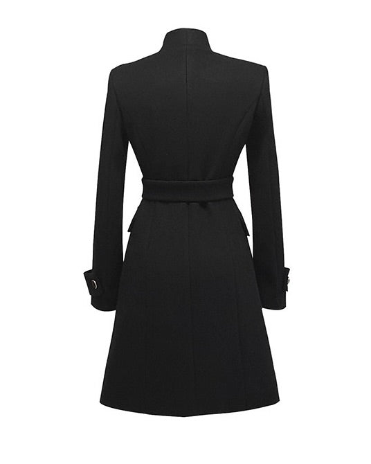 NK299 修腰雙扣大衣(附腰帶)