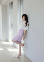 NH159 soft color double layer ruffle blazer