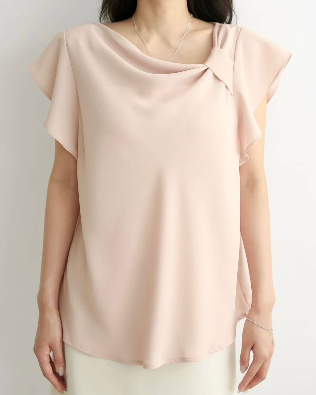 NK184 側束Ruffles 衣袖上衣