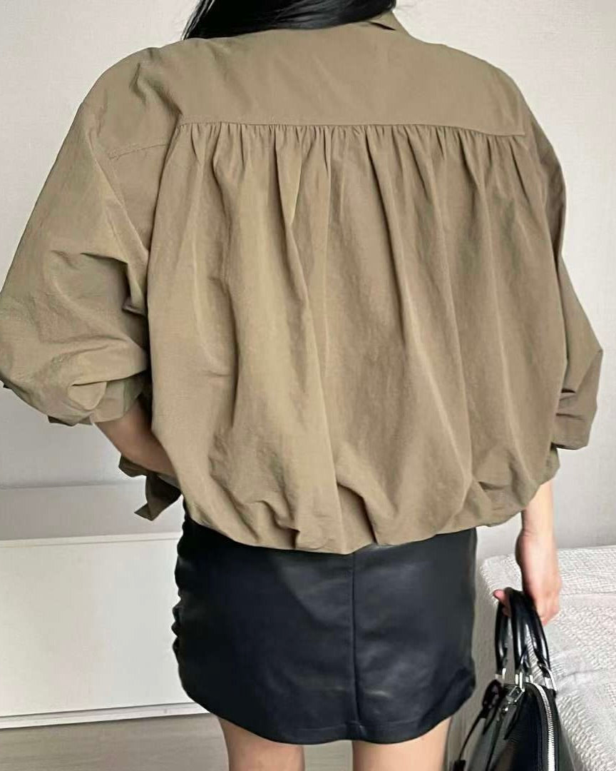 NK243 燈籠袖恤衫外套