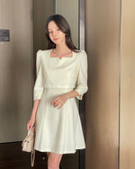 NK234S 方領中袖連身裙