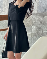 NK234S 方領中袖連身裙