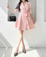 NK238 風衣束腰迷你連身裙