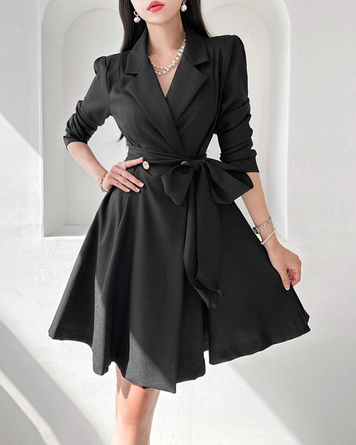 NK238 風衣束腰迷你連身裙