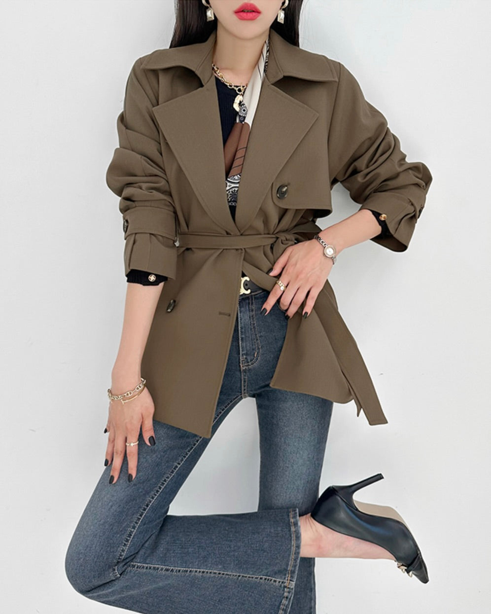 NK270 短版風衣外套