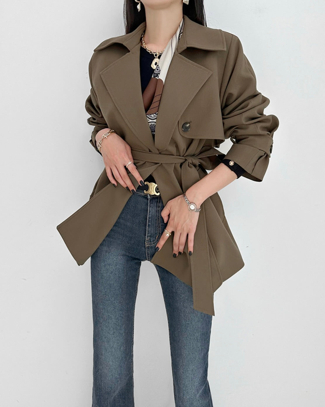 NK270 短版風衣外套