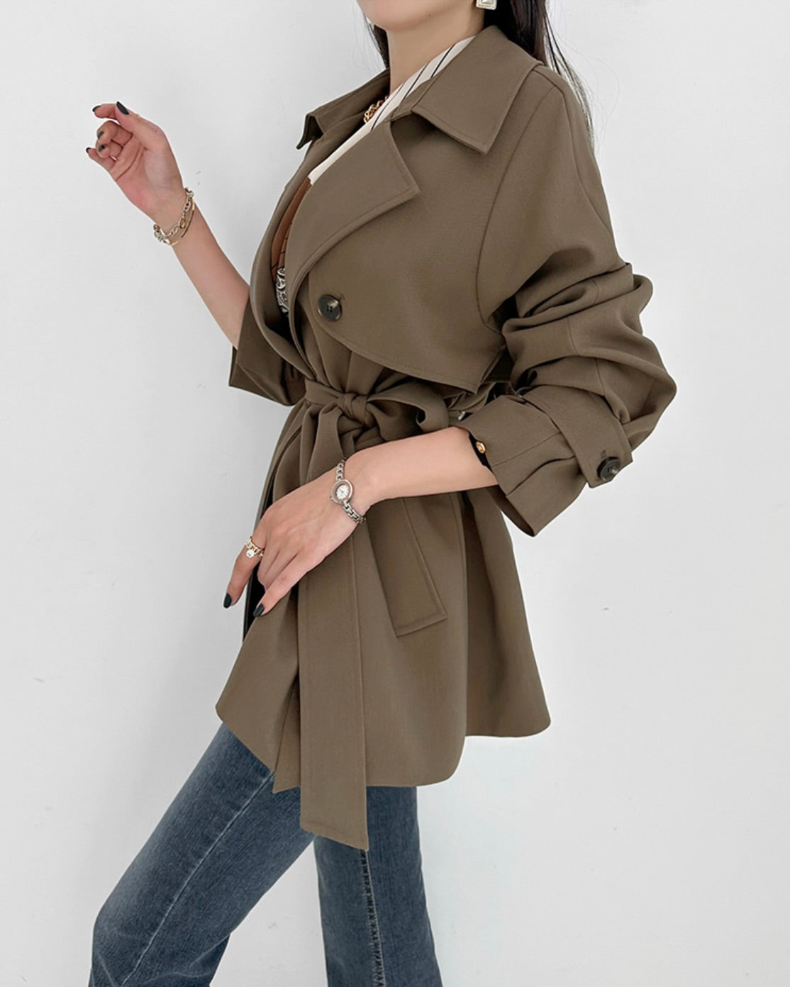 NK270 短版風衣外套