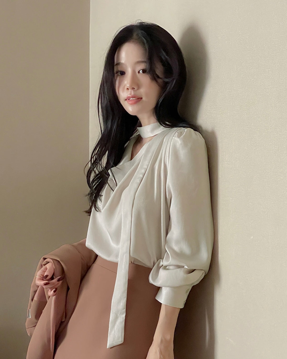 NK274 絲絨堆領襯衫