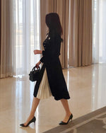 NK300 絲絨珍珠連身裙