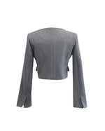 NK357 抓絨外套百褶裙套裝