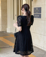 NK206 方領Lace修身連身裙