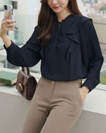 NK298 皺褶壓紋上衣