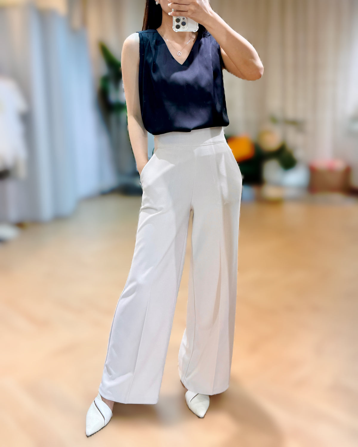 NK086 V領百搭背心上衣