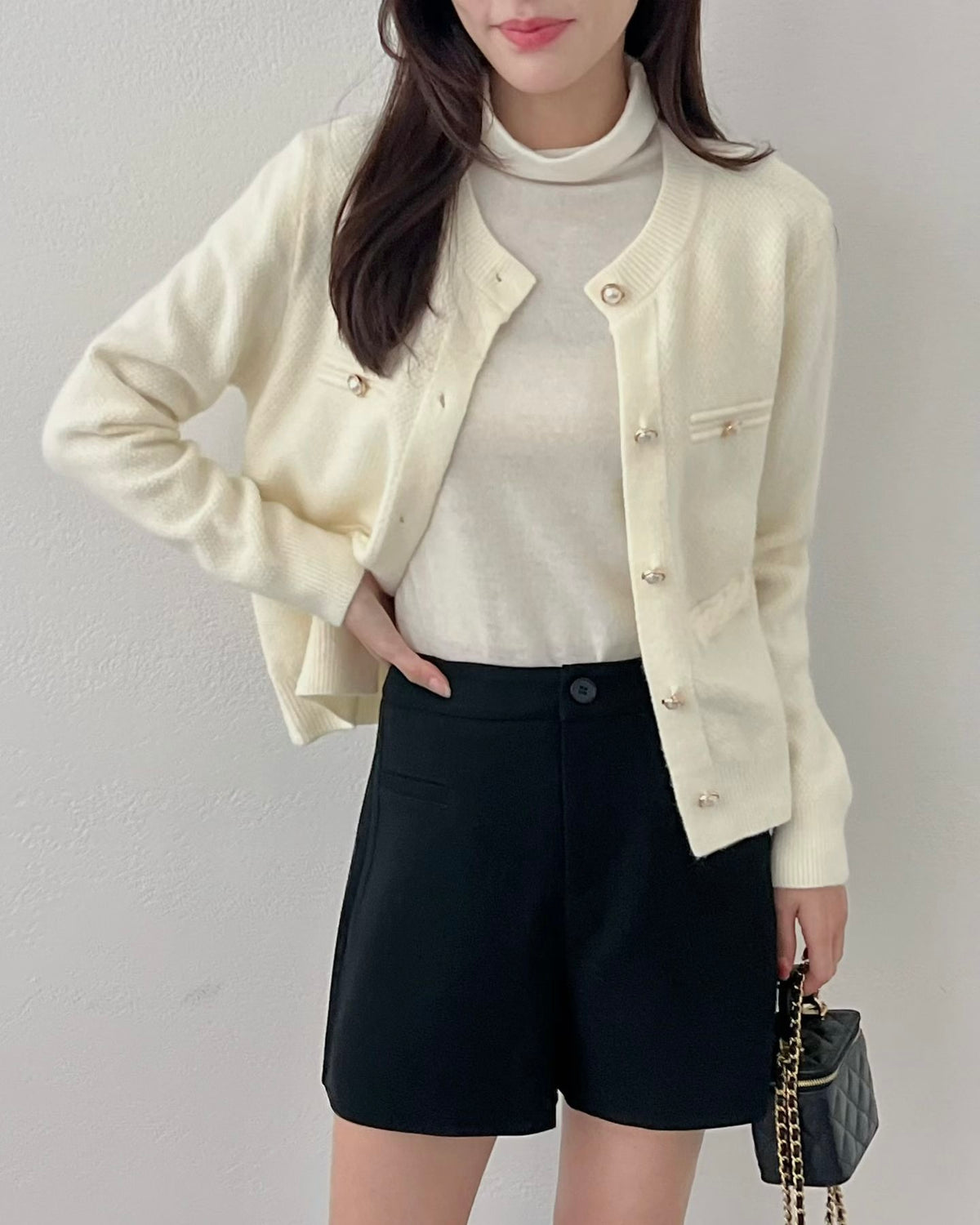 NK361 小香珍珠開襟外套