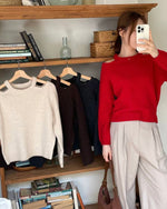 NK362 露肩圓領毛衣