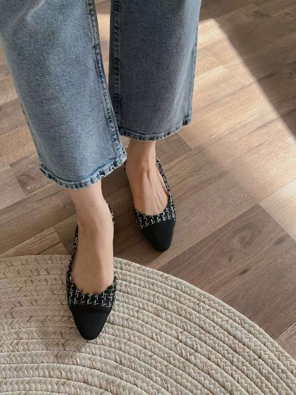 NK409 小香拼色高跟鞋