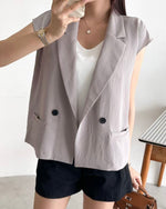 NK051 西裝領背心薄外套