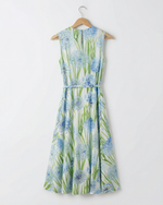 NK497 繡球花圖案背心連身裙(連腰帶)