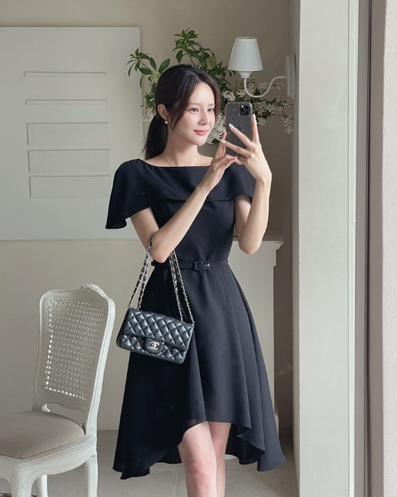 NK209 披肩傘型連身裙