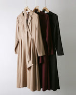 NH999 西裝領Ruffle裙擺連身裙