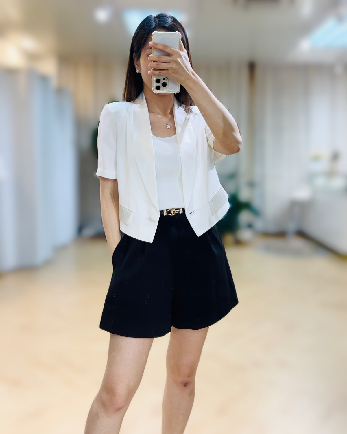 NK131 反領短西裝外套