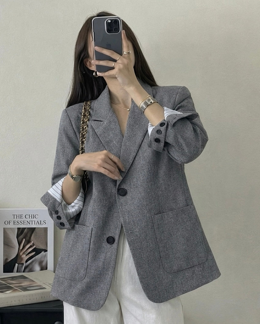 NK612 BOYFRIEND STYLE 鬆身西裝外套