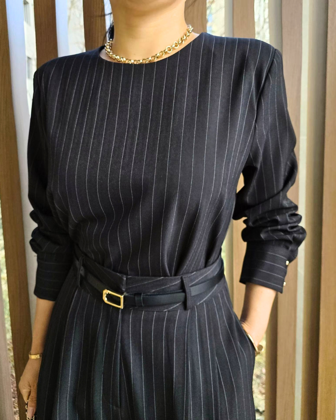 NK472 簡約線條套裝(含腰帶)