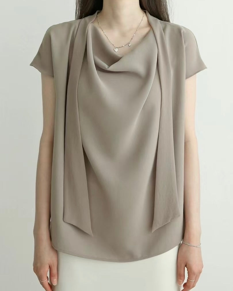 NK015 綁結雪紡上衣