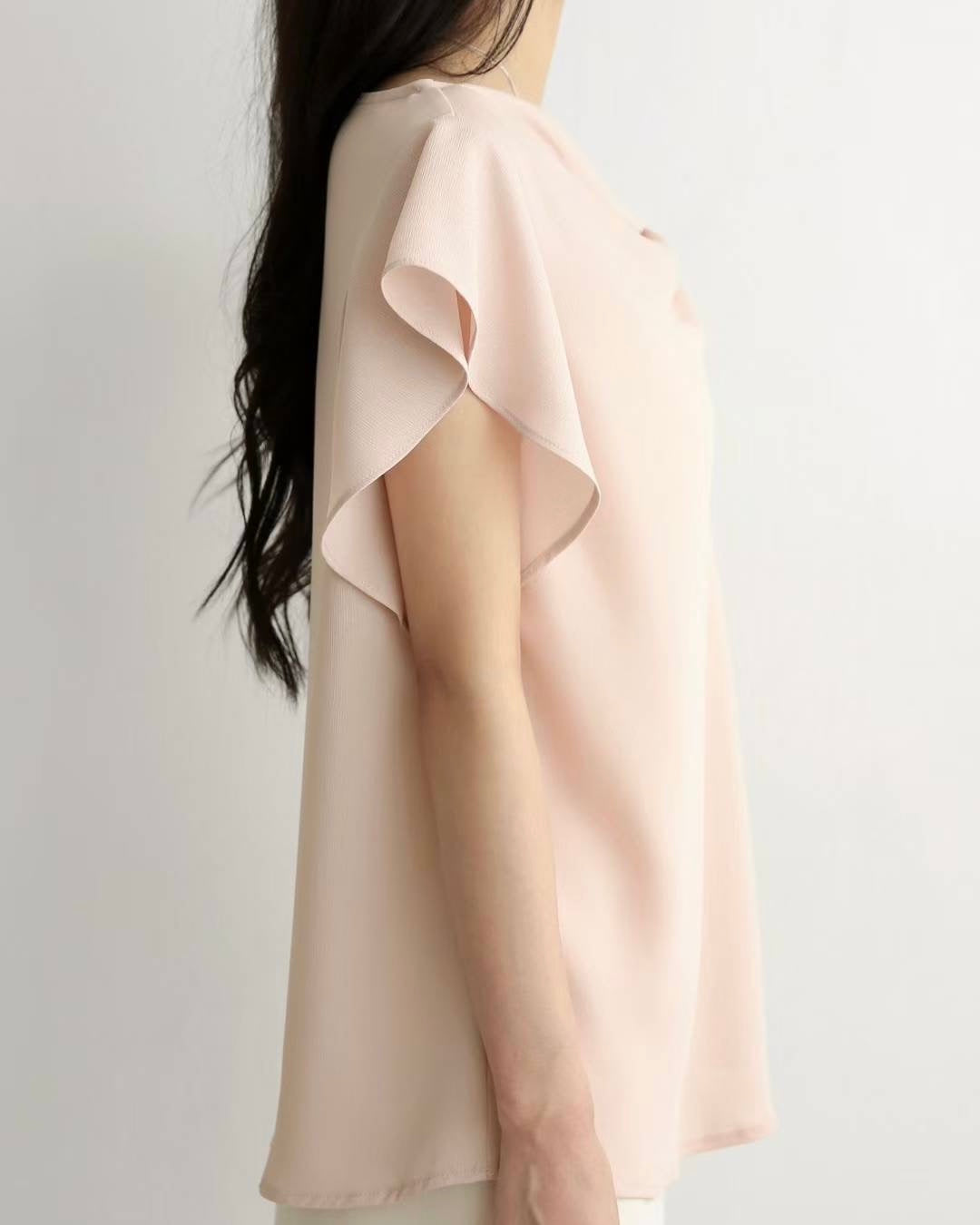 NK184 側束Ruffles 衣袖上衣