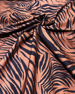 NK496 斑馬紋背心連身裙(連腰帶)