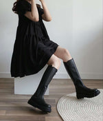 NK408 真皮彈力長筒靴