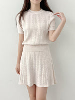 NK237 針織通花短裙套裝