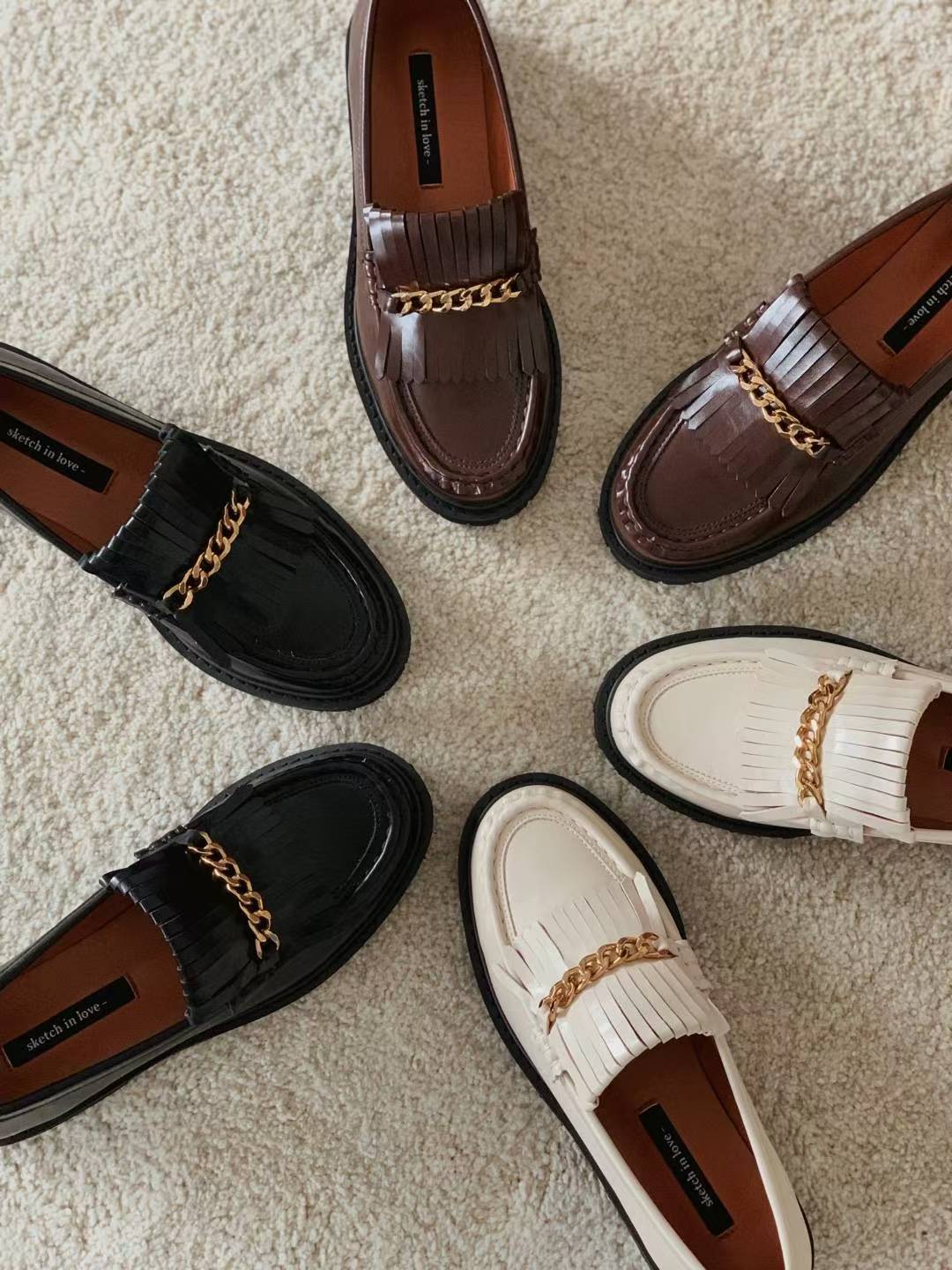 NK402 經典金屬鏈Loafer