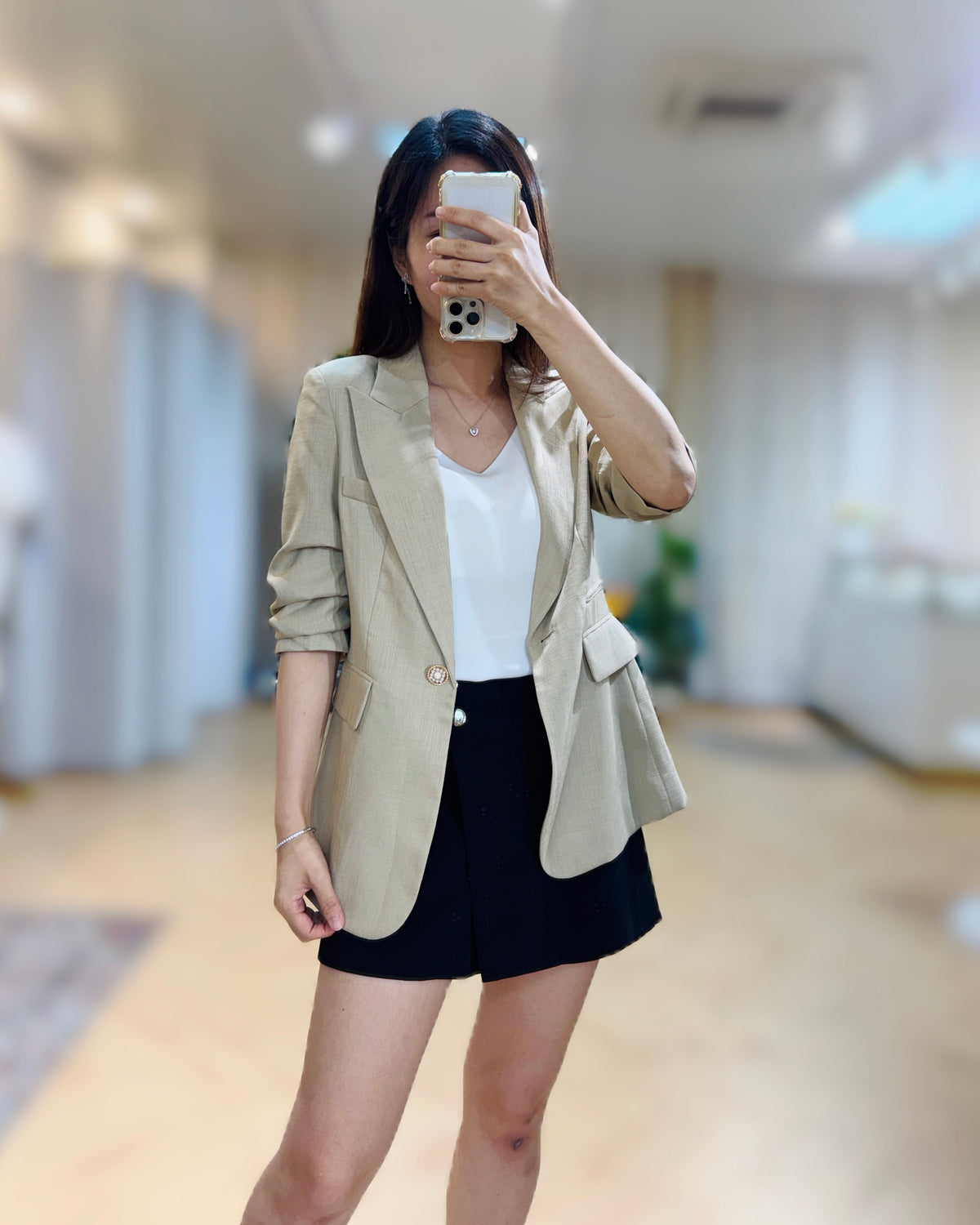 NK165A 束袖薄西裝外套