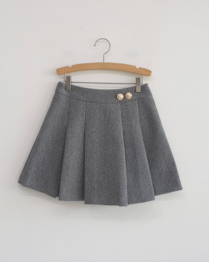 NK357 抓絨外套百褶裙套裝