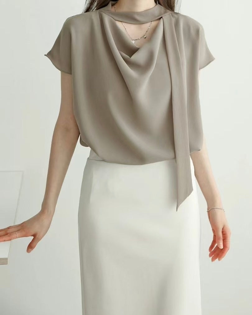 NK015 綁結雪紡上衣