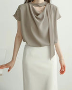 NK015 綁結雪紡上衣