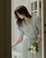 NK074 方領沙裙套裝 (可分開購買)