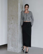 NK265 條紋針織吊帶外套