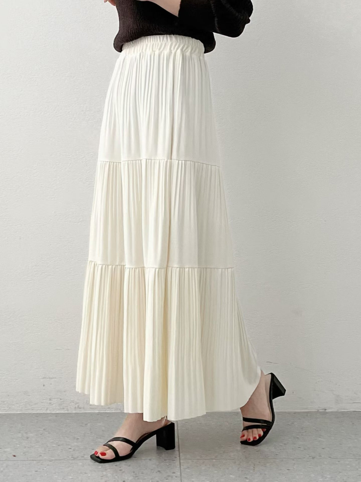 NK242 風琴褶疊層次長裙