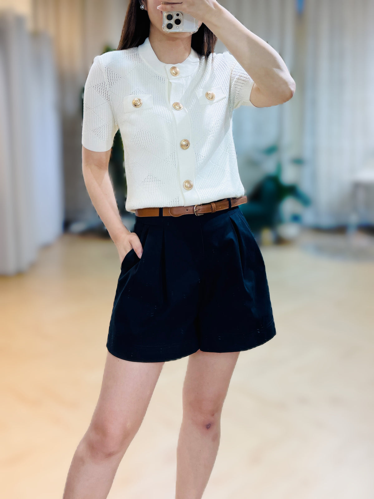 NK128 小香冰感針織上衣